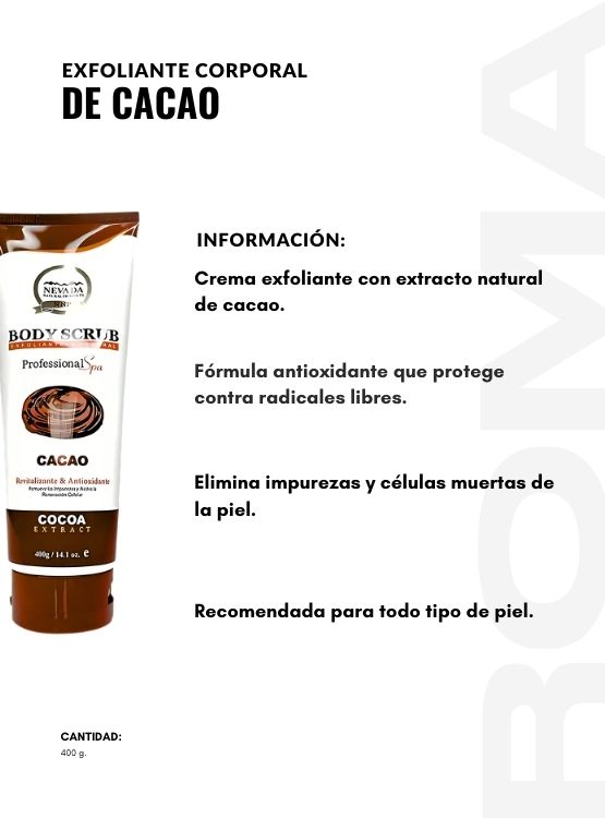 EXFOLIANTE CORPORAL DE CACAO 400G NEVADA - 2