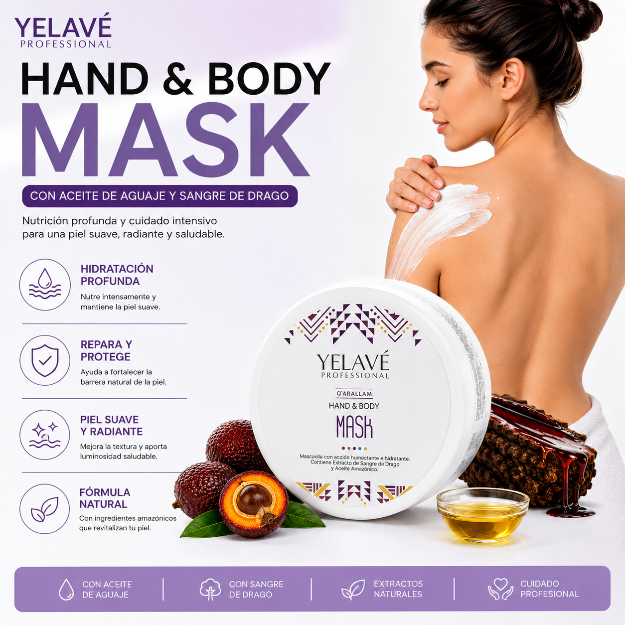 HAND Y BODY MASK 250G YELAVÉ - 2