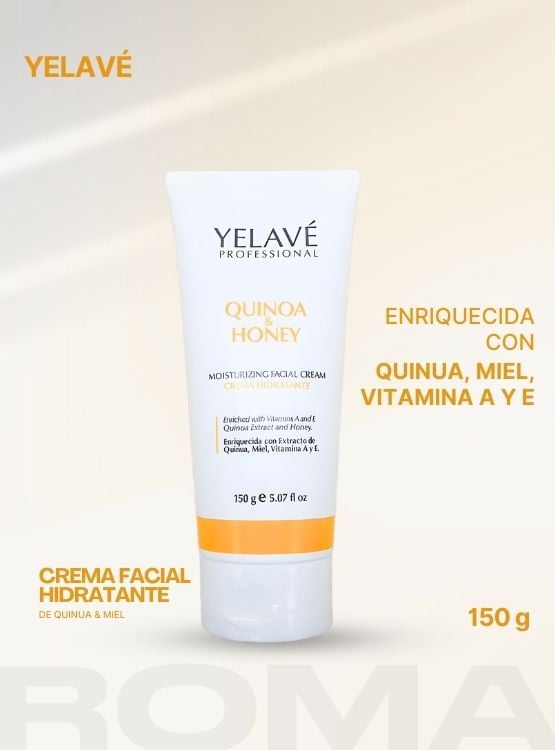 MOISTURIZING FACIAL CREAM QUINOA Y HONEY 150G YELAVÉ - 1
