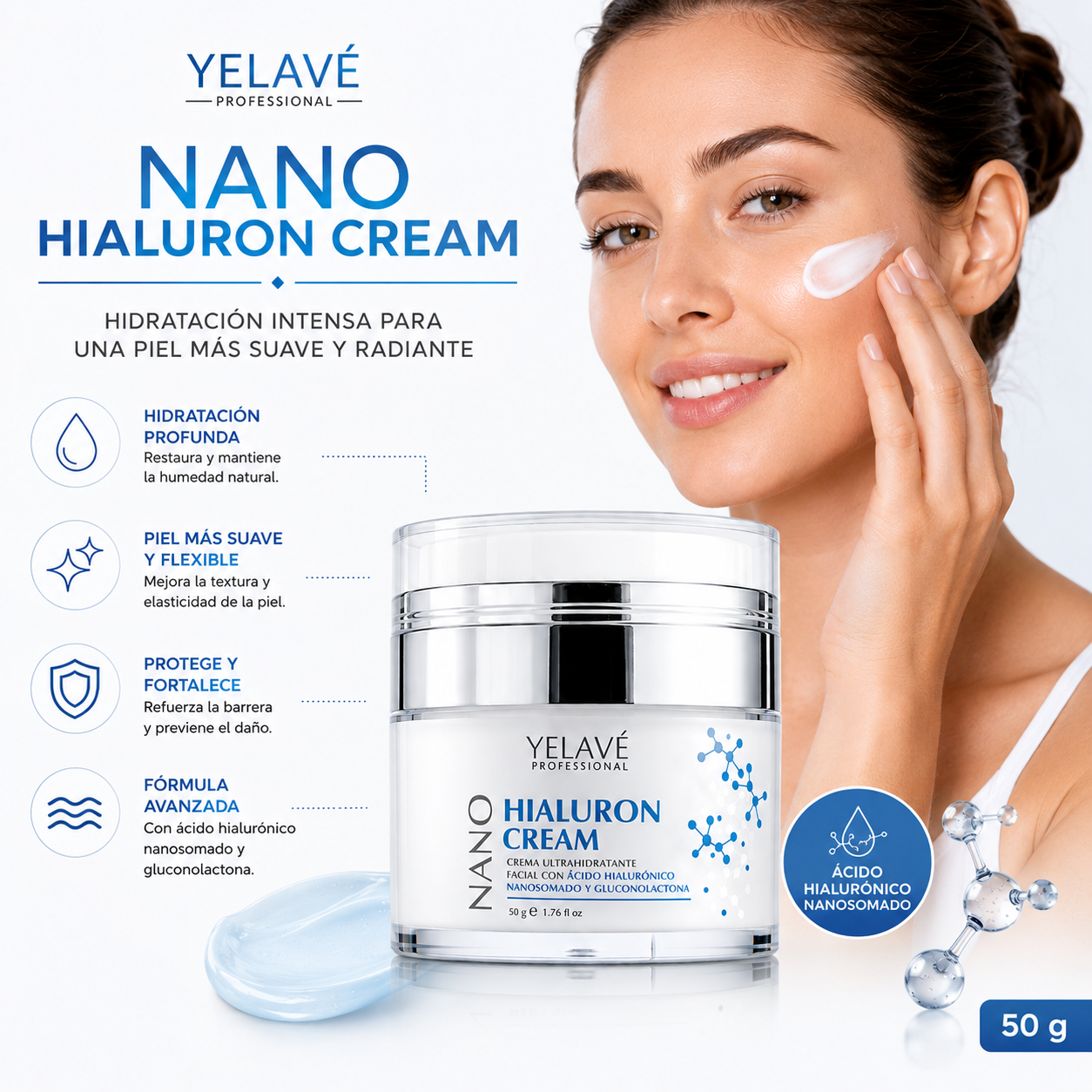 NANO HIALURON CREAM 50G YELAVÉ - 2