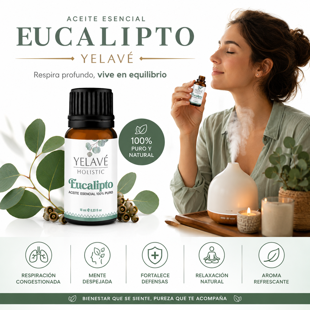 ACEITE ESENCIAL EUCALIPTO 10ML YELAVÉ - 2