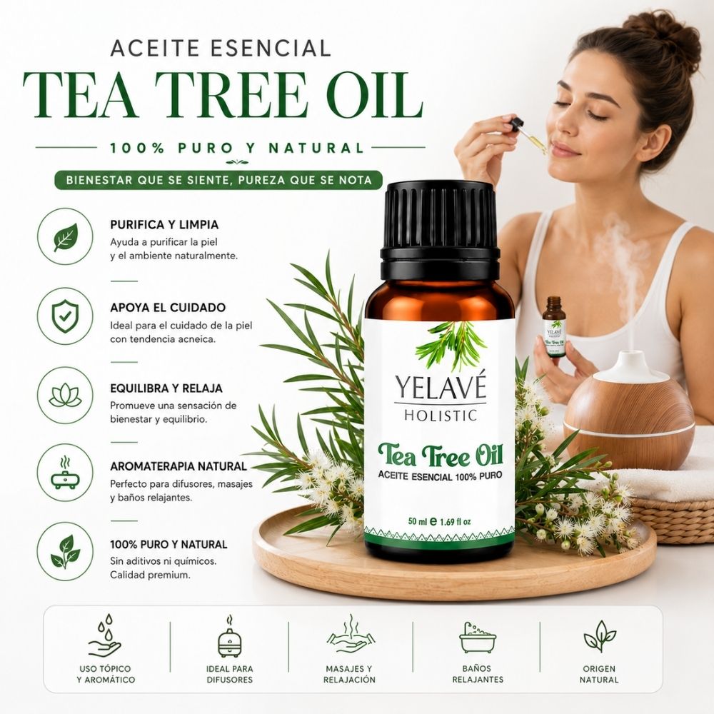ACEITE ESENCIAL TEA TREE OIL 50ML YELAVÉ - 2