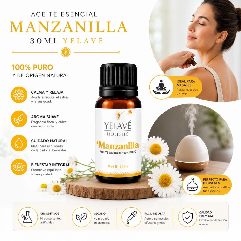 ACEITE ESENCIAL MANZANILLA 30ML YELAVÉ - 2