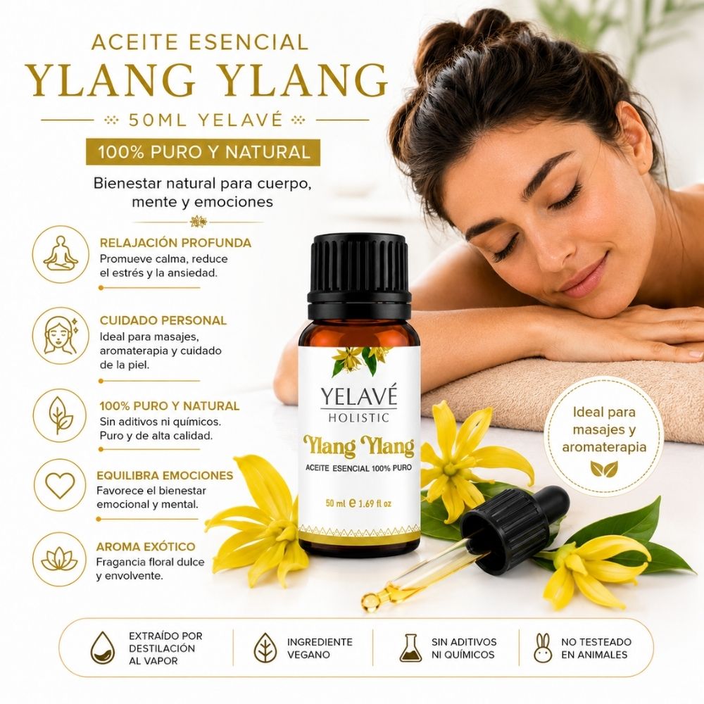 ACEITE ESENCIAL YLANG YLANG 50ML YELAVÉ - 2