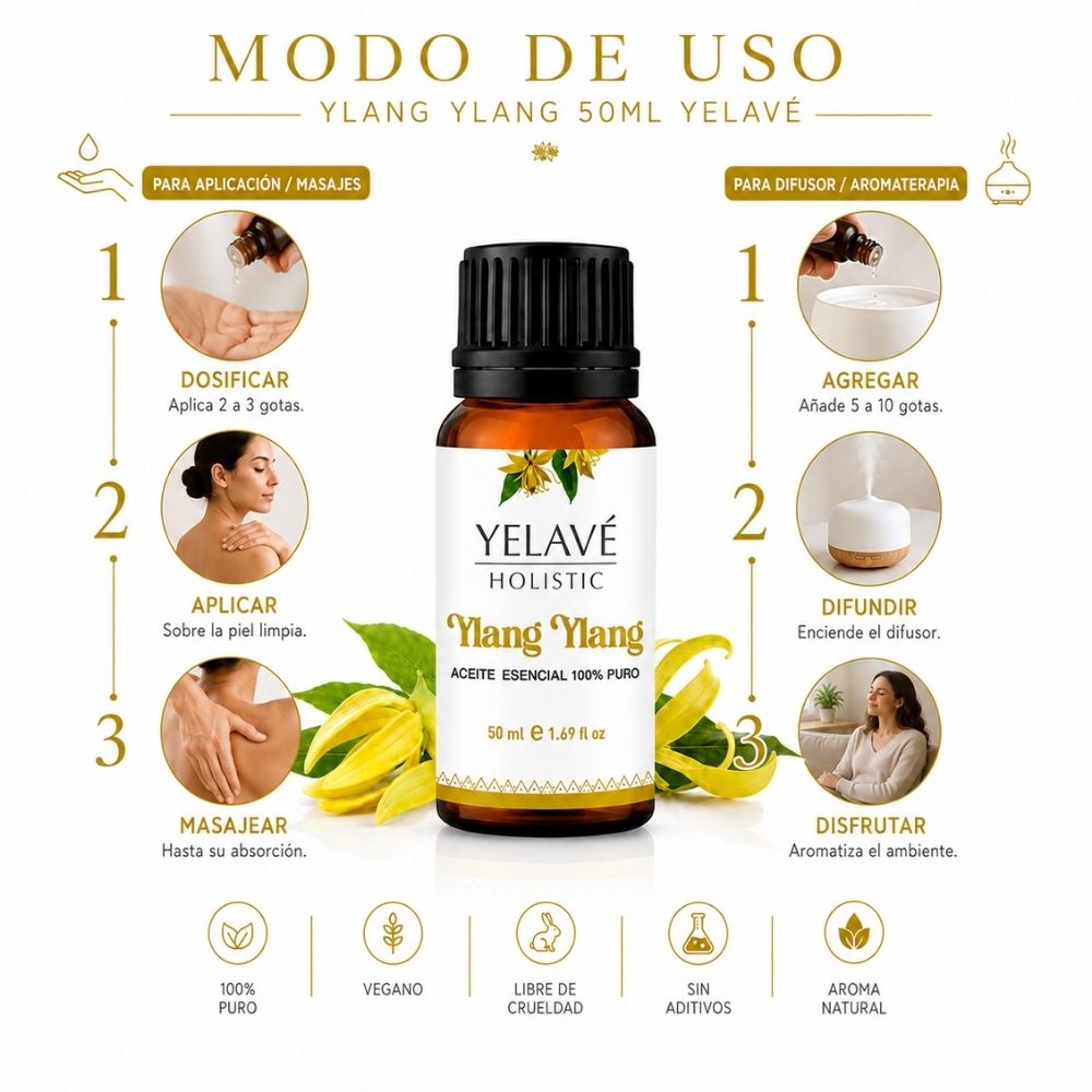 ACEITE ESENCIAL YLANG YLANG 50ML YELAVÉ - 3