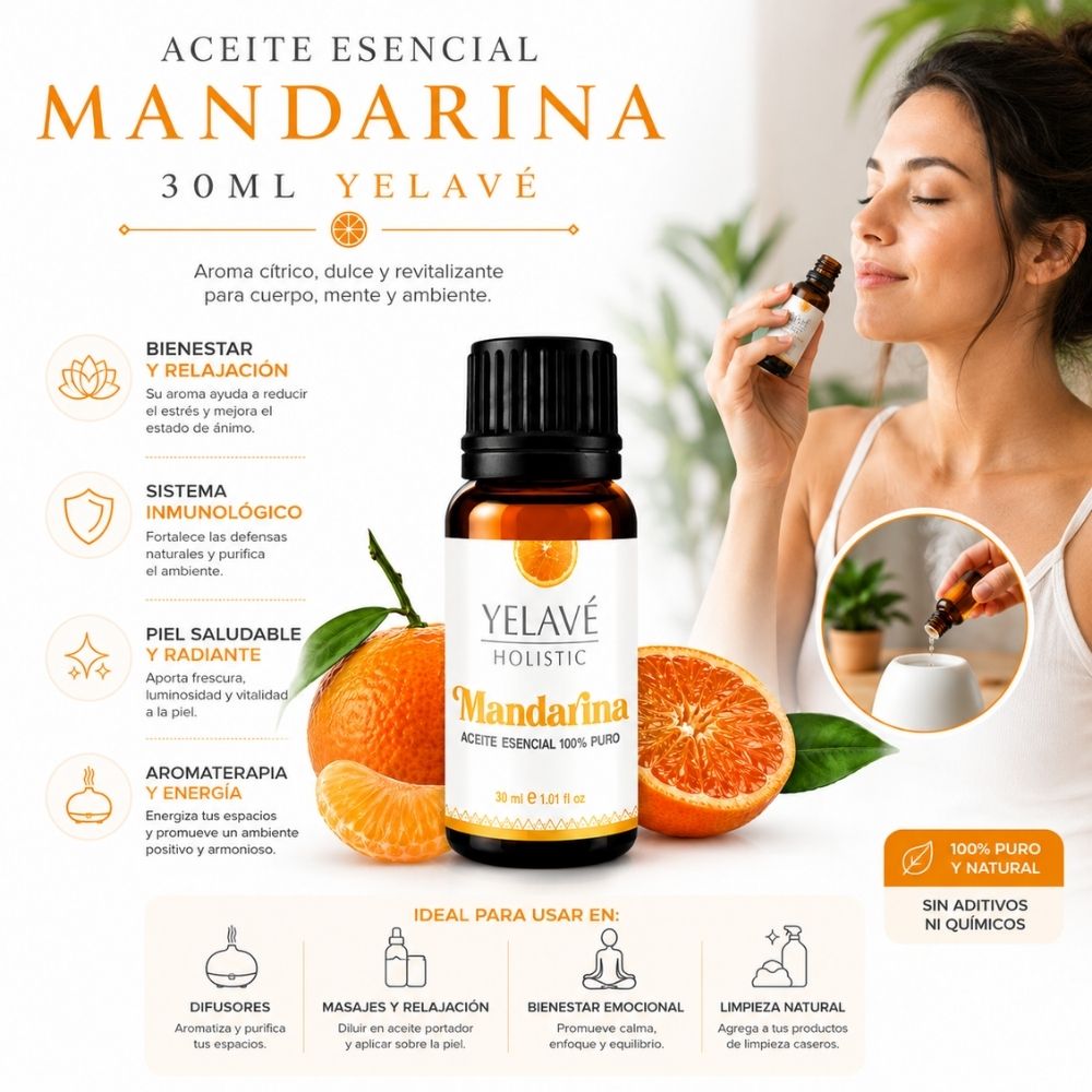 ACEITE ESENCIAL MANDARINA 30ML YELAVÉ - 2