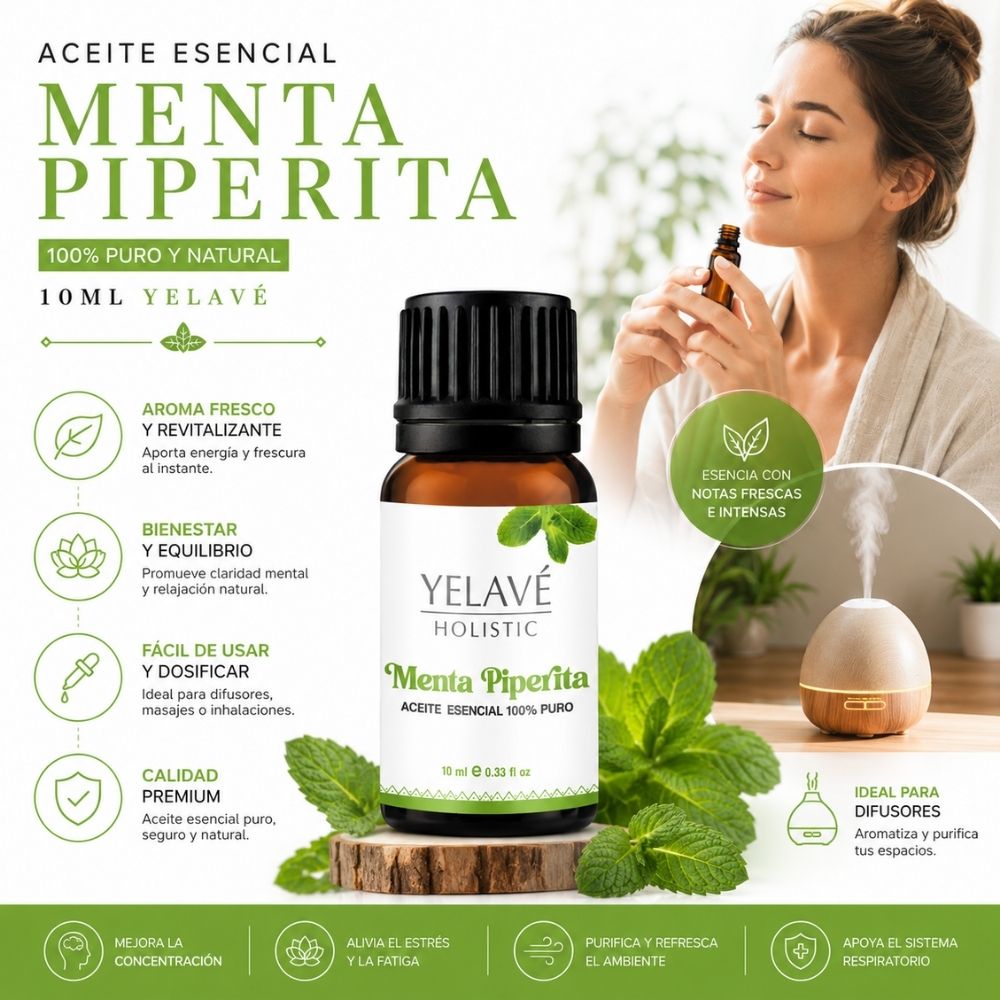 ACEITE ESENCIAL MENTA PIPERITA 10ML YELAVÉ - 2