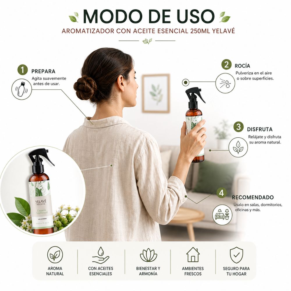 AROMATIZADOR CON ACEITE ESENCIAL 250ML YELAVÉ - 3