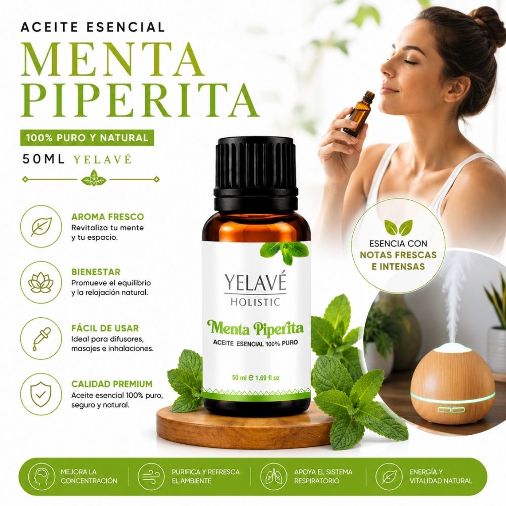 ACEITE ESENCIAL MENTA PIPERITA 50ML YELAVÉ - 2
