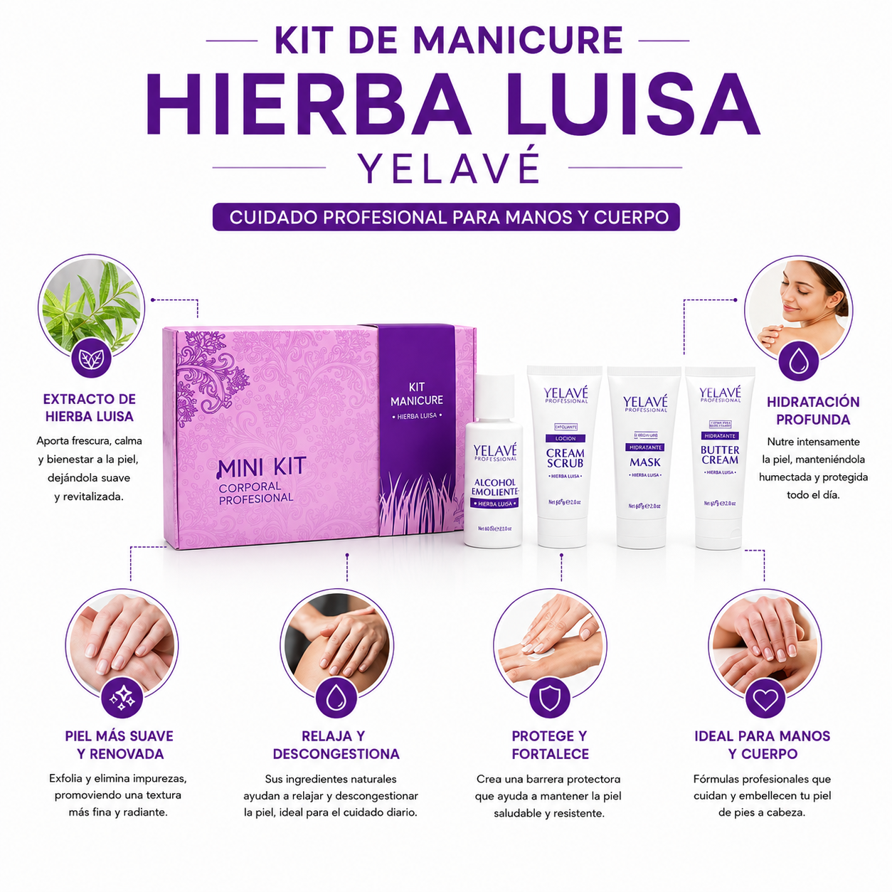 KIT DE MANICURE HIERBA LUISA YELAVÉ - 3