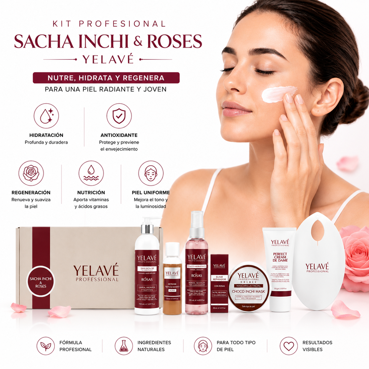KIT PROFESIONAL SACHA INCHI Y ROSES YELAVÉ - 2