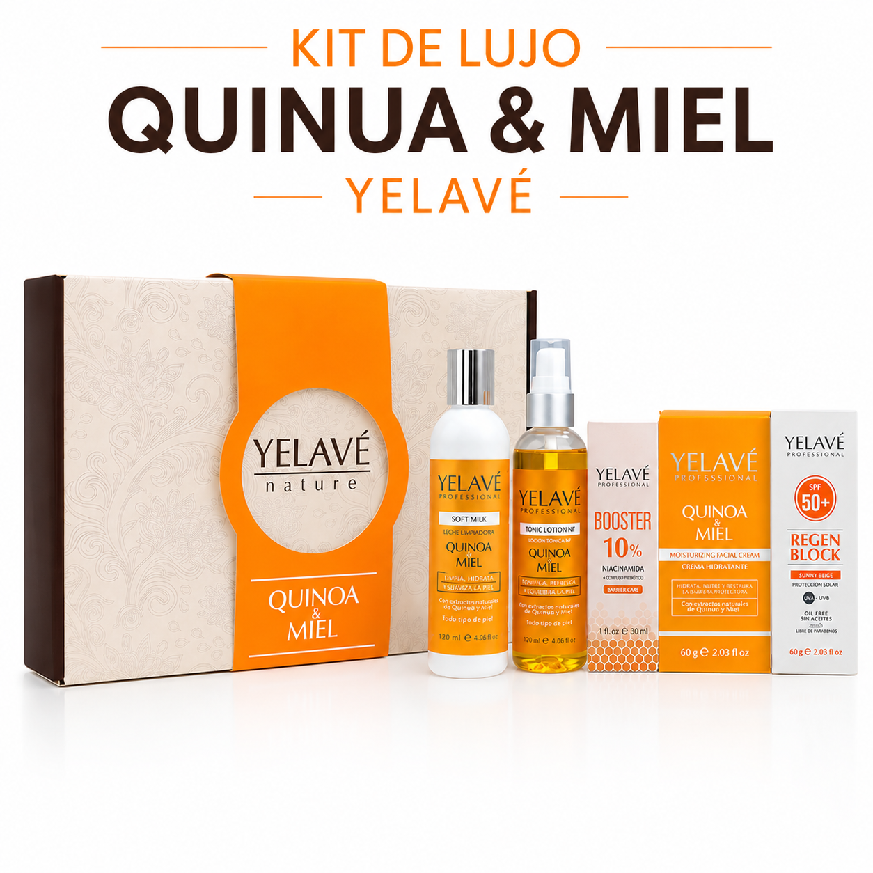 KIT DE LUJO QUINUA Y MIEL YELAVÉ - 1