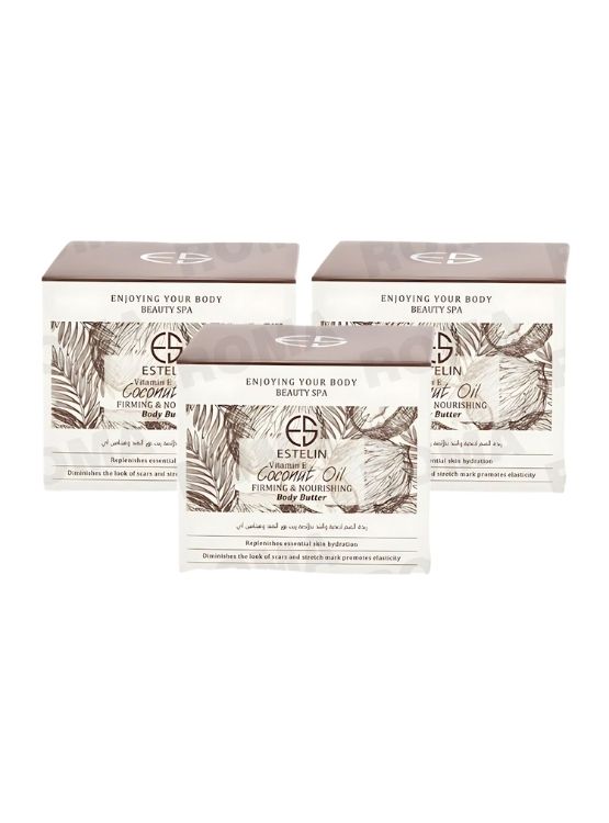 PACK 3 EXFOLIANTE DE ACEITE DE COCO Y VITAMINA E 250G ESTELIN - 1