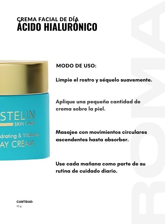 PACK 3 CREMA DE DÍA ÁCIDO HIALURÓNICO 50G ESTELIN - 3