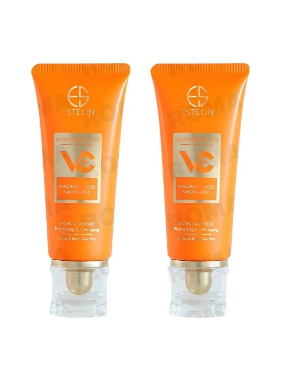 PACK 2 LIMPIADOR FACIAL VITAMINA C ÁCIDO HIALURÓNICO 80G ESTELIN - 1