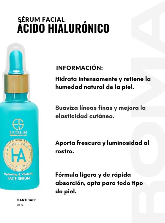 PACK 2 SÉRUM FACIAL ÁCIDO HIALURÓNICO 50ML ESTELIN - 2