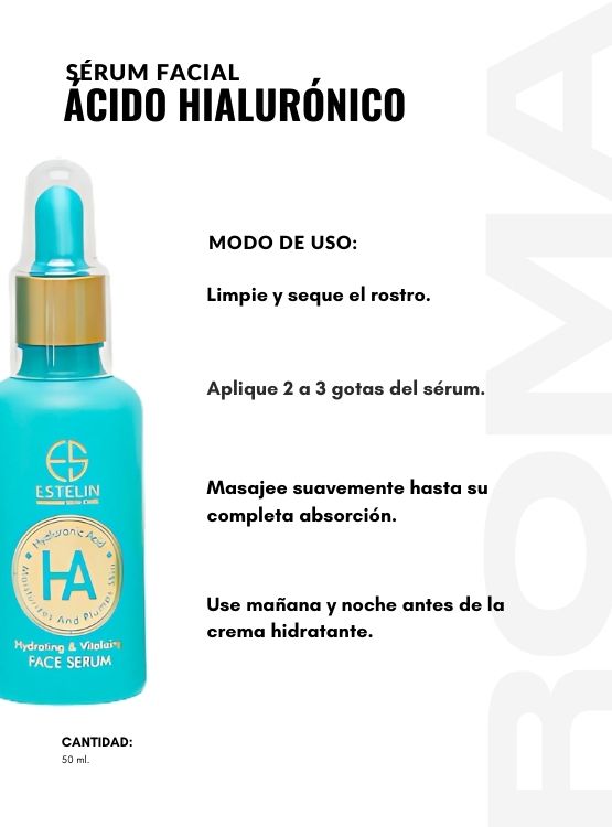 PACK 2 SÉRUM FACIAL ÁCIDO HIALURÓNICO 50ML ESTELIN - 3