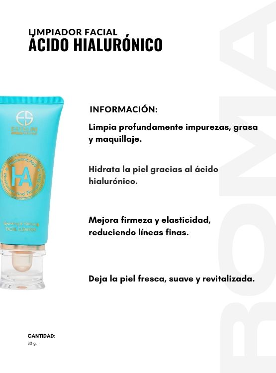 LIMPIADOR FACIAL ÁCIDO HIALURÓNICO 80G ESTELIN - 2