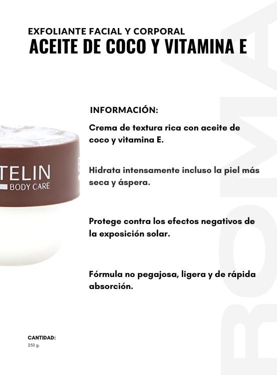 PACK 2 EXFOLIANTE DE ACEITE DE COCO Y VITAMINA E 250G ESTELIN - 2