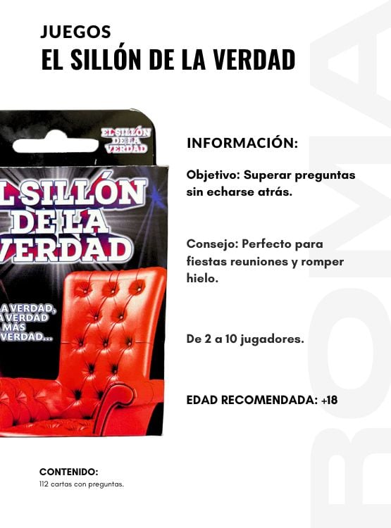 PACK 2 EL SILLÓN DE LA VERDAD – JUEGO DE CARTAS - 2