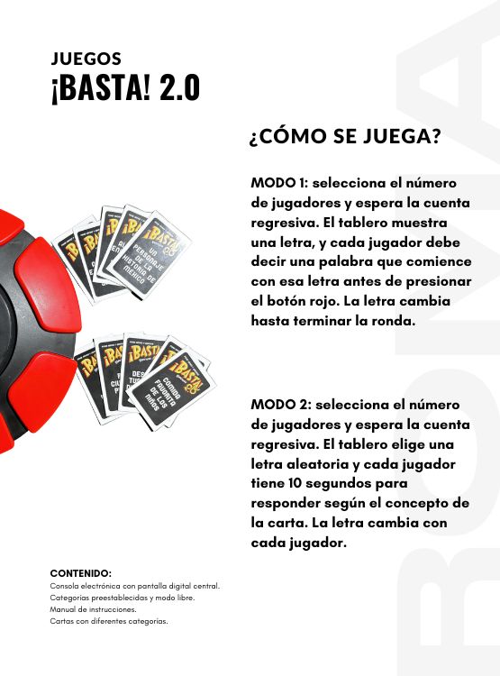 PACK 3 BASTA ELECTRÓNICO 2.0 - JUEGO DE MESA - 3