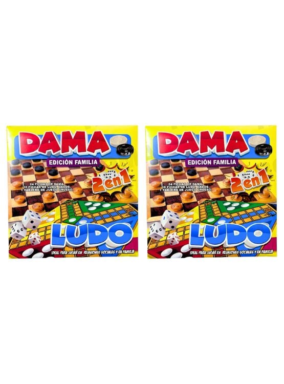 PACK 2 JUEGO 2 EN 1: DAMAS Y LUDO - JUEGO DE MESA - 1