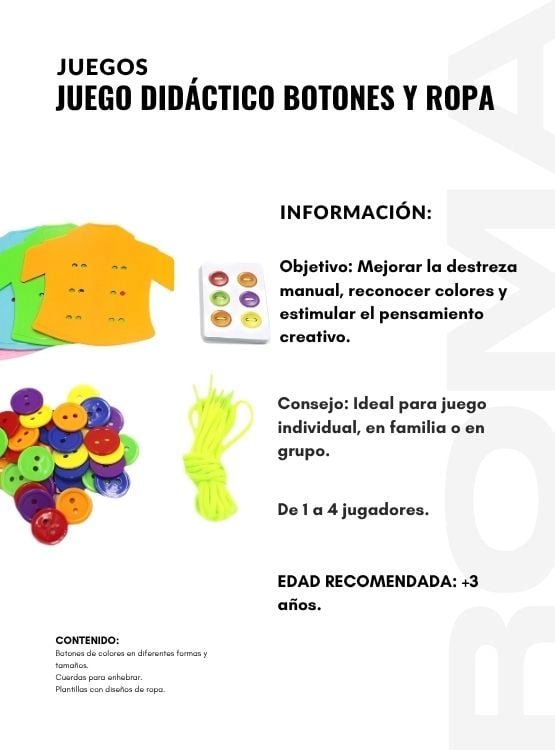 JUEGO DIDÁCTICO BOTONES Y ROPA - 2