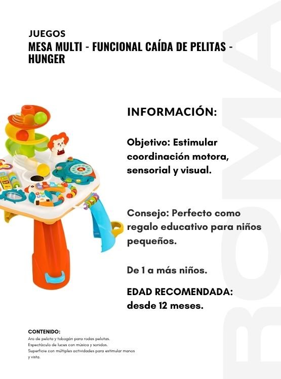 MESA MULTIFUNCIONAL CAÍDA DE PELOTAS - JUEGO DIDÁTICO - 2