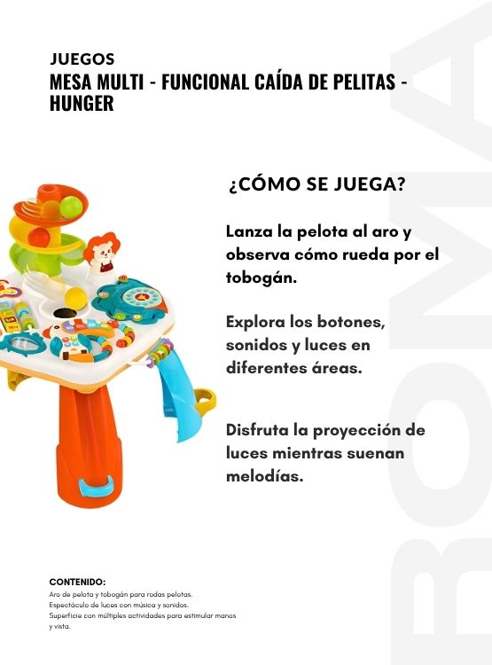 MESA MULTIFUNCIONAL CAÍDA DE PELOTAS - JUEGO DIDÁTICO - 3