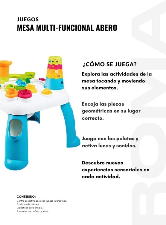 MESA MULTIFUNCIONAL ABERO - JUEGO DIDÁTICO - 3