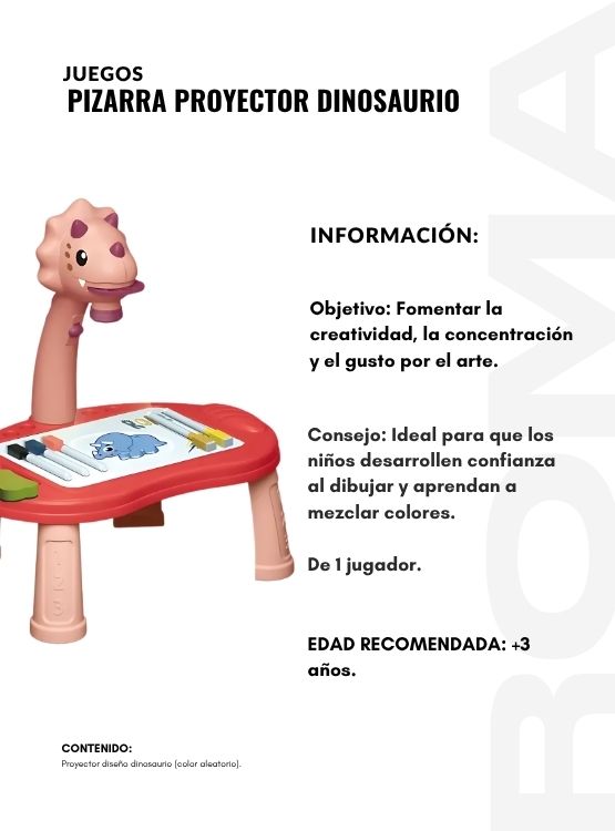 PIZARRA PROYECTOR DINOSAURIO JUEGO DIDÁCTICO - 2