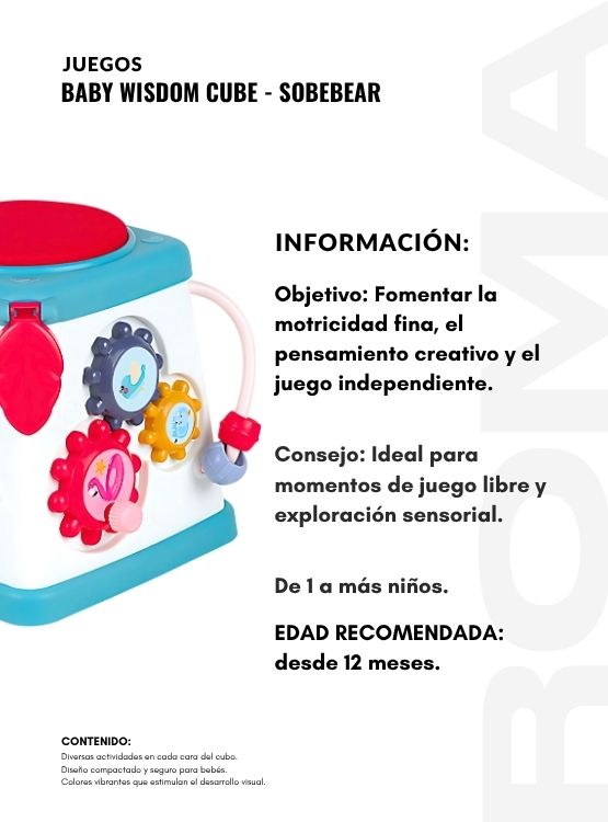 CUBO INTERACTIVO SOBEBEAR - JUEGO DIDÁTICO - 2