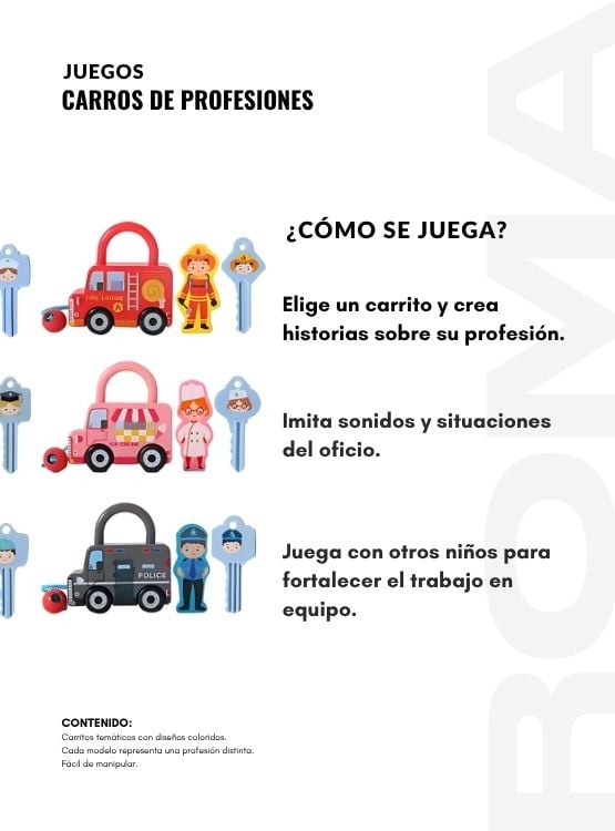 CARROS DIDÁCTICOS DE PROFESIONES - JUEGO DIDÁTICO - 3