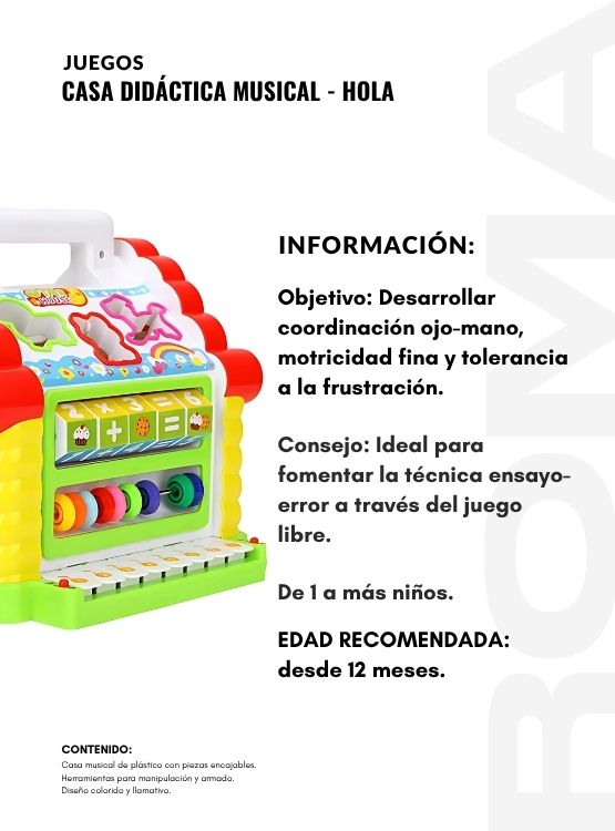 CASA DIDÁCTICA MUSICAL HOLA - JUEGO DIDÁTICO - 2