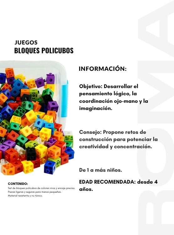 BLOQUES POLICUBOS EN TAPER- JUEGO DIDÁTICO - 2