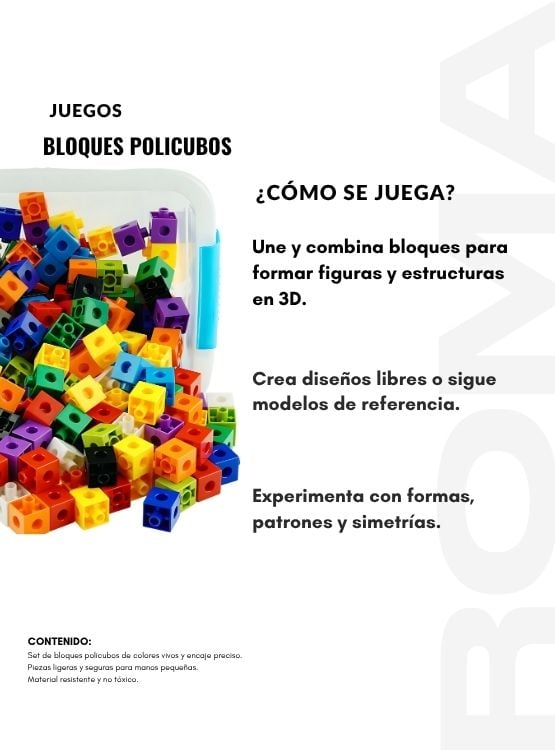 BLOQUES POLICUBOS EN TAPER- JUEGO DIDÁTICO - 3
