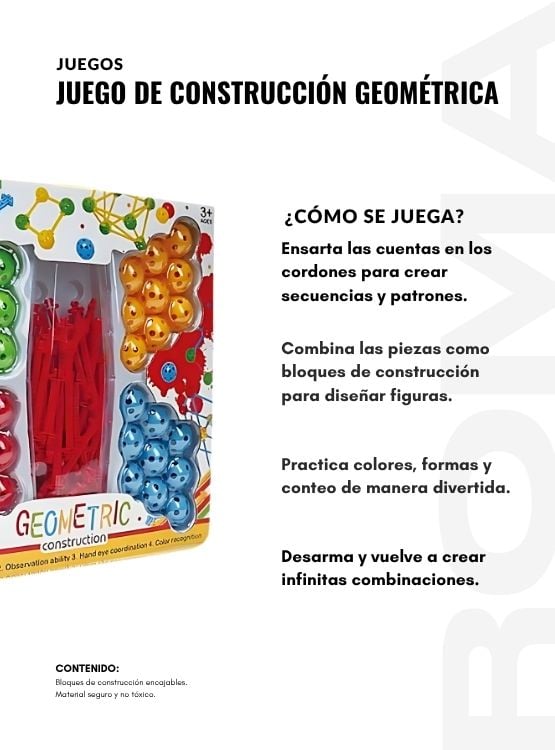 JUEGO DE CONSTRUCCIÓN GEOMÉTRICA JUEGO DIDÁCTICO - 3