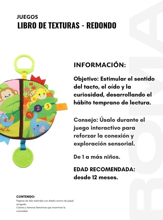 LIBRO DE TEXTURAS REDONDO - JUEGO DIDÁTICO - 2