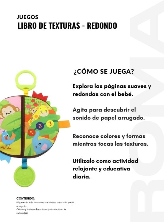 LIBRO DE TEXTURAS REDONDO - JUEGO DIDÁTICO - 3