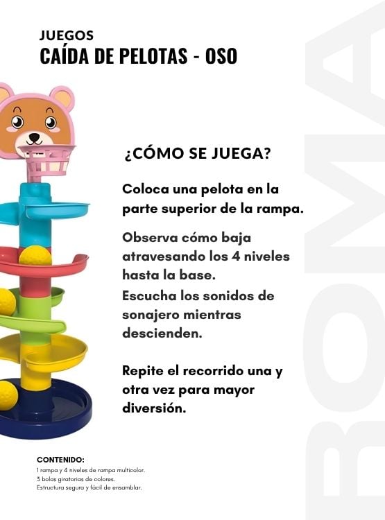 CAÍDA DE PELOTAS OSO - JUEGO DIDÁTICO - 3