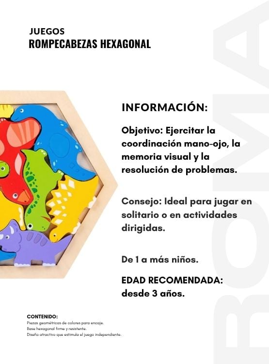 ROMPECABEZAS HEXAGONAL - JUEGO DIDÁTICO - 2