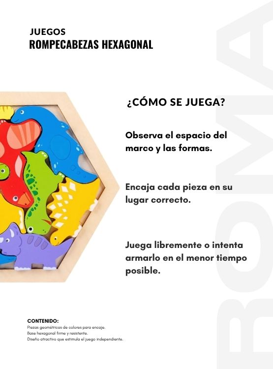 ROMPECABEZAS HEXAGONAL - JUEGO DIDÁTICO - 3