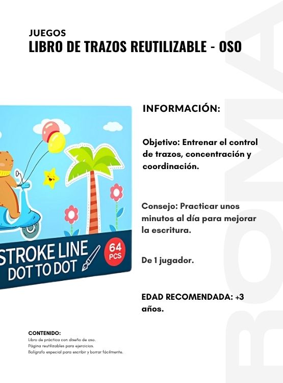 LIBRO DE TRAZOS REUTILIZABLE OSO - 2