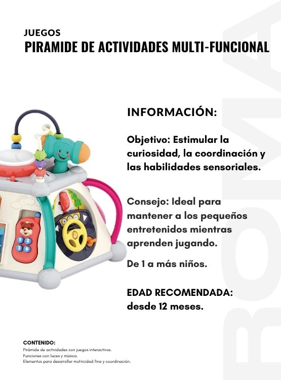 DIDÁCTICO MULTIFUNCIONAL PIRAMIDE DE ACTIVIDADES - JUEGO DIDÁTICO - 2