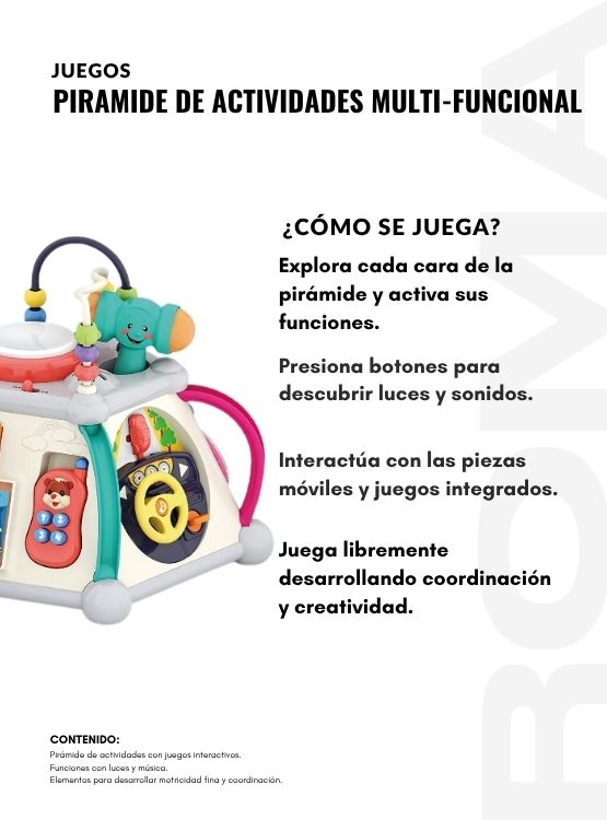 DIDÁCTICO MULTIFUNCIONAL PIRAMIDE DE ACTIVIDADES - JUEGO DIDÁTICO - 3