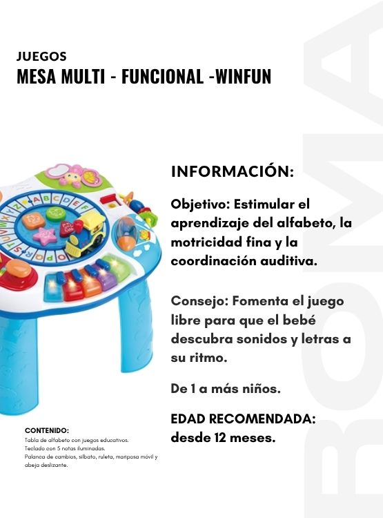 MESA MULTIFUNCIONAL TREN - JUEGO DIDÁTICO - 2