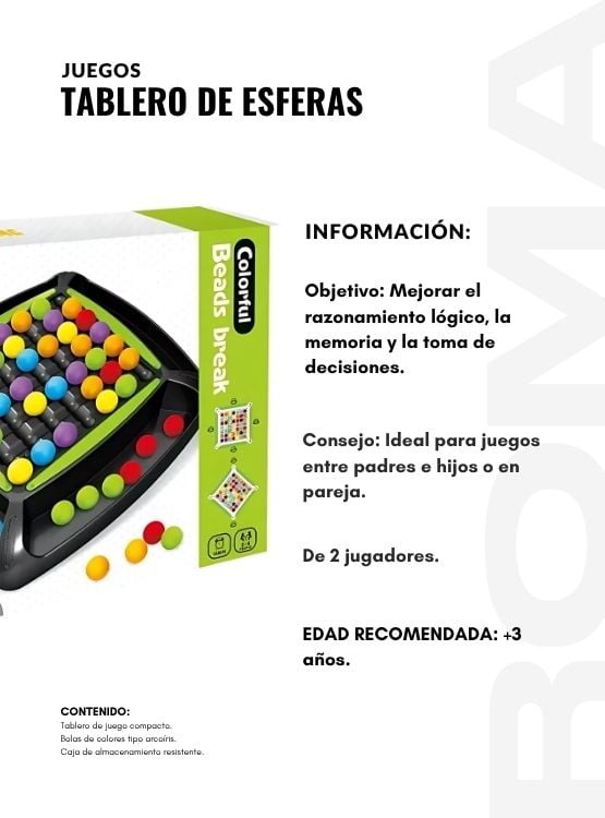 TABLERO DE ESFERAS JUEGO DIDÁCTICO - 2