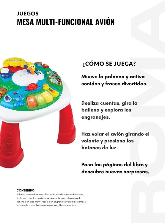 MESA MULTIFUNCIONAL AVIÓN - JUEGO DIDÁTICO - 3