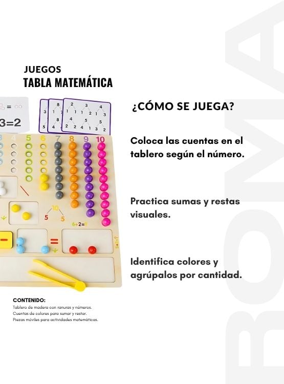 TABLA MATEMÁTICA - JUEGO EDUCATIVO - 3