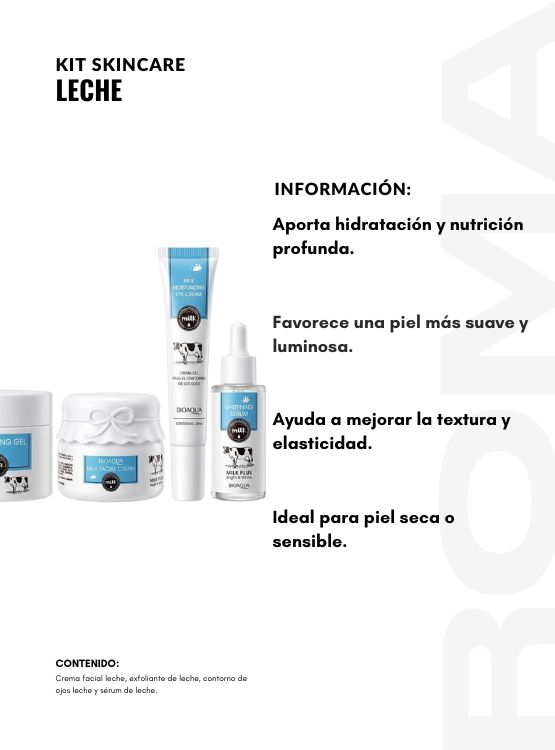 KIT SKINCARE LECHE 4 PZS BIOAQUA - 2
